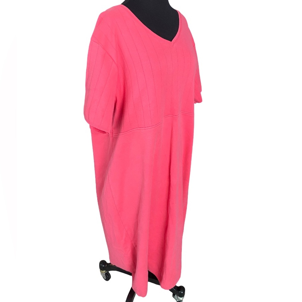 Vintage Eileen Fisher Woman cotton coral plus size short sleeve dress 2X - Picture 2 of 7
